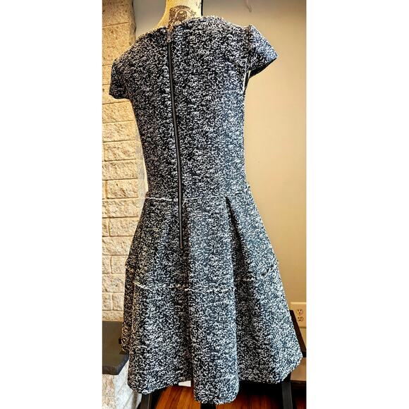 Betsey Johnson Dress Tweed Fit/Flare Black White, Fully Lined, Gorgeous, Sz 6 - Picture 7 of 16
